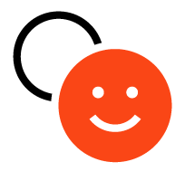 happy face circle icon