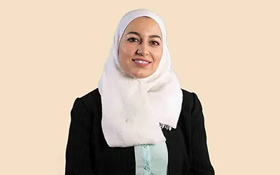 asian woman with hijab smiling